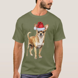 Camiseta Chihuahua Funny Papais noeis de Natal
