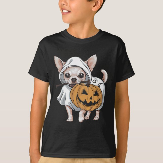 Camiseta Chihuahua Ghost Halloween (Frente)
