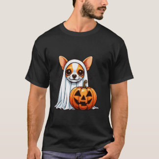 Camiseta Chihuahua Ghost Pumpkin Halloween Fall Costume T S