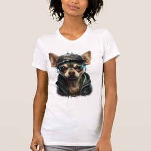 Camiseta Chihuahua Legal Cachorro Rap-Salto Gangster