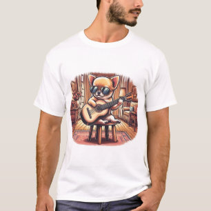 Camiseta Chihuahua Legal Toca Guitarra Clássica