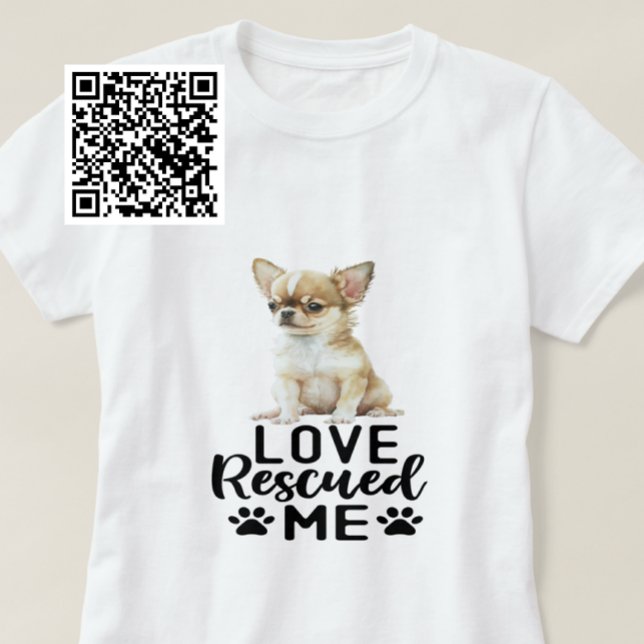 Camiseta Chihuahua Love me resgatou (Criador carregado)