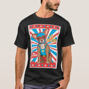 Camiseta Chihuahua Luchador Luta Poster Lucha Cão