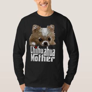 Camiseta Chihuahua Mãe Chiwawa Cachorro De Longa Cabeça Mãe