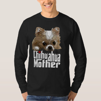 Camiseta Chihuahua Mãe Chiwawa Cachorro De Longa Cabeça Mãe