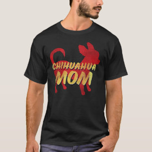 Camiseta Chihuahua Mãe Estilo Afastado Retroativo
