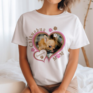 Camiseta Chihuahua Mãe Personalizada Foto Personalizada Pro