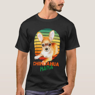 Camiseta Chihuahua Mama Na Vintage Sunset Chihuahua Lovers