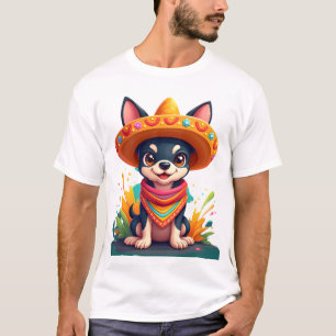Camiseta Chihuahua México Cinco de Mayo Cachorro Engraçado