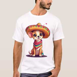 Camiseta Chihuahua México Cinco de Mayo Cachorro Engraçado 
