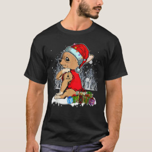 Camiseta Chihuahua Natal Eu Amo Mamãe Tatto Xmas Pajama