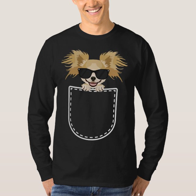 Camiseta Chihuahua No Bolso De Mama (Frente)