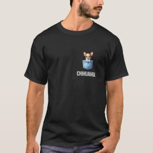 Camiseta Chihuahua no bolso dono de cachorro engraçado Long