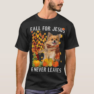 Camiseta Chihuahua outono Cai Por Jesus Que Ele Nunca Sai11