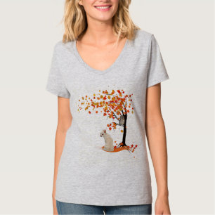 Camiseta Chihuahua Owl E Chall Tree Chihuahua No Outono