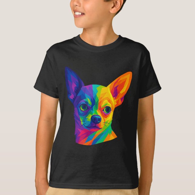 Camiseta Chihuahua P Art Rtrait For Dog Owners  (Frente)
