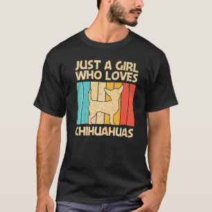 Camiseta Chihuahua Para Meninas Crianças Donas De Animais D