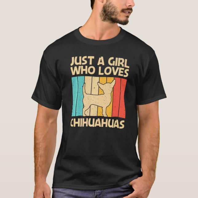 Camiseta Chihuahua Para Meninas Crianças Donas De Animais D (Frente)