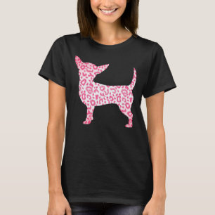 Camiseta Chihuahua Pink Leopard Imprime Engraçado Chihuahu