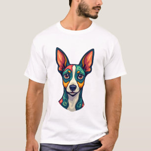 Camiseta Chihuahua  Pintura Abstrata  Cor  Cachorro Fofo (7