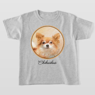 Camiseta Chihuahua Pintura De Cachorro De Cabelo Longo
