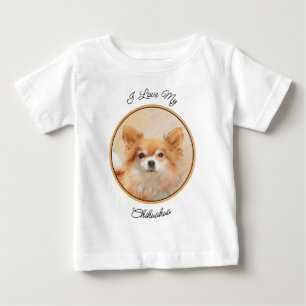 Camiseta Chihuahua Pintura De Cachorro De Cabelo Longo