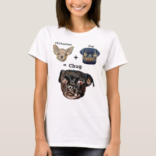 Camiseta Chihuahua Plus Pug É Igual A Cão Chug