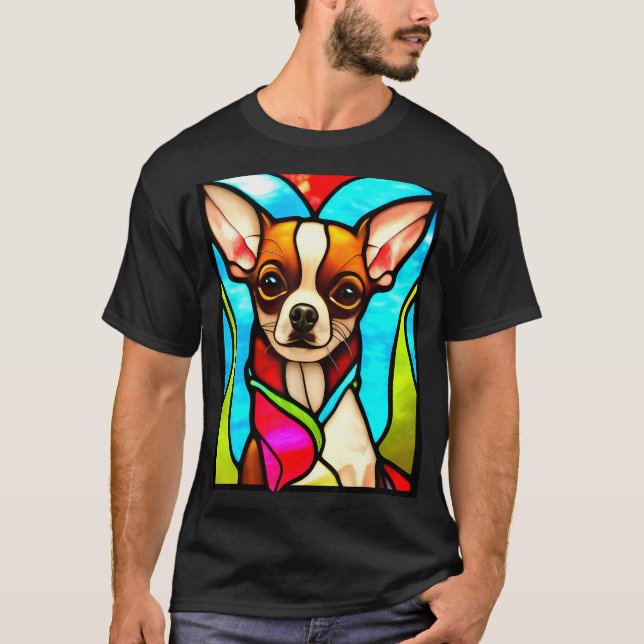 Camiseta Chihuahua - Pop de vidro detido Art_5 (Frente)