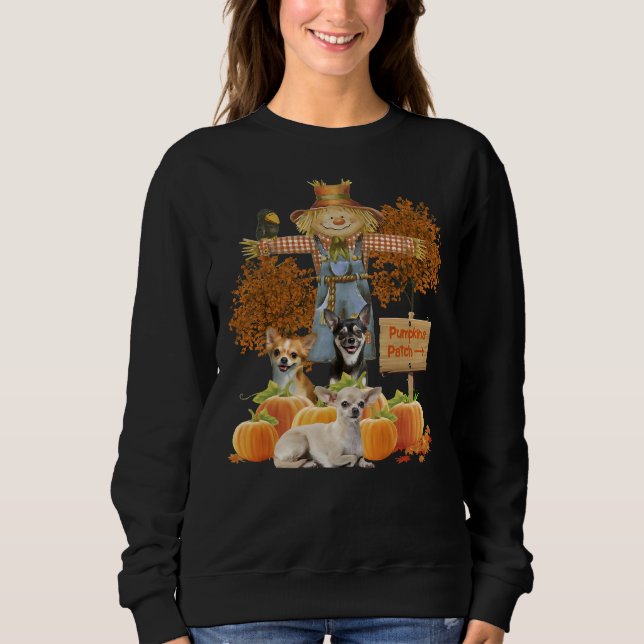 Camiseta Chihuahua Pumpkins Patch (Frente)