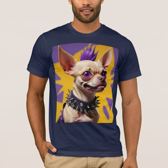 CAMISETA CHIHUAHUA PUNK ROCK 2 (Frente)