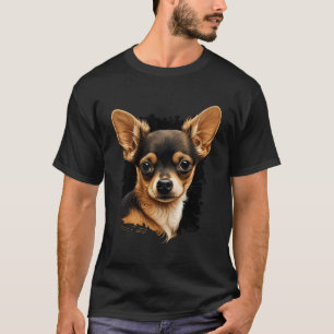 Camiseta Chihuahua Puppy Mãe Cachorro Engraçado Bonito Moti