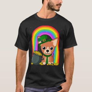 Camiseta Chihuahua Rainbow Irish C Rua Patrick Day Dog Prin