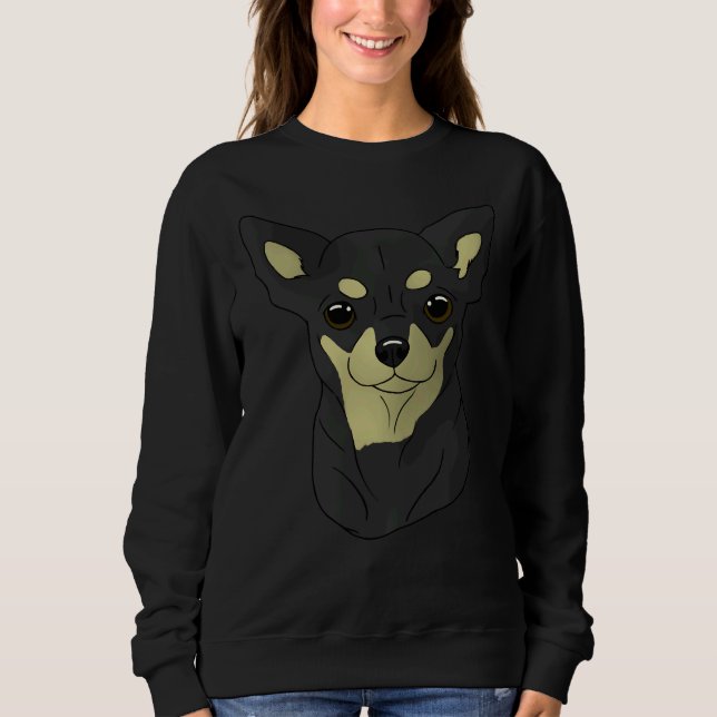 Camiseta Chihuahua Sh Black E Tan (Frente)