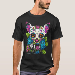 Camiseta Chihuahua Sugar Skull México Cão Calavera Dia De L