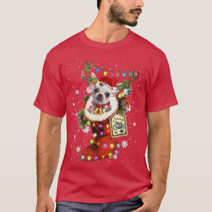 Camiseta Chihuahua Xmas Boot Natal Sock Winter Neve