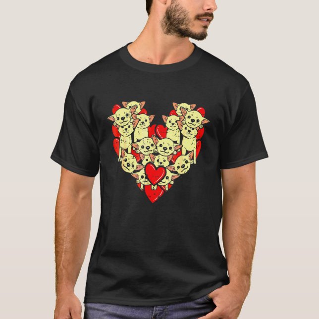 Camiseta Chihuahuas Dog Hearts Day S Day Chiwawa Boy (Frente)