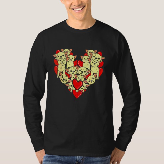 Camiseta Chihuahuas Dog Hearts Day S Day Chiwawa Boy (Frente)