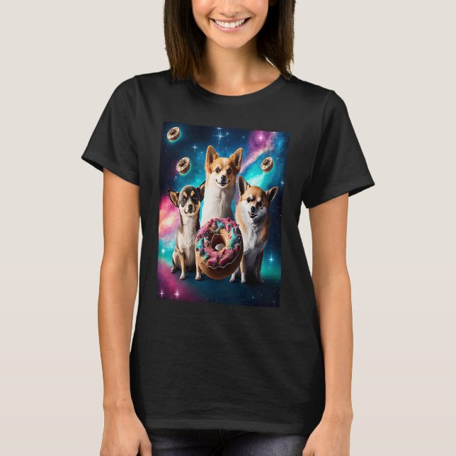 Camiseta Chihuahuas In Space Donuts Chihuahuas Boys Girls W (Frente)