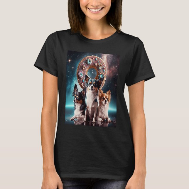 Camiseta Chihuahuas In Space Donuts Chihuahuas Boys Girls W (Frente)