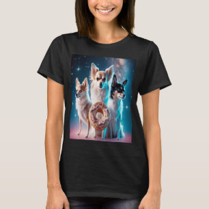 Camiseta Chihuahuas Na Rosquinha Espacial Chihuahuas Menina