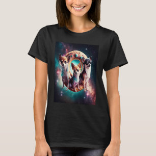 Camiseta Chihuahuas Na Rosquinha Espacial Chihuahuas Menina