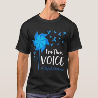 Camiseta Child Abuse Prevention Awareness I'm Their Voice P