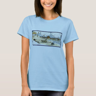 Camiseta Child on Beach Vintage Art