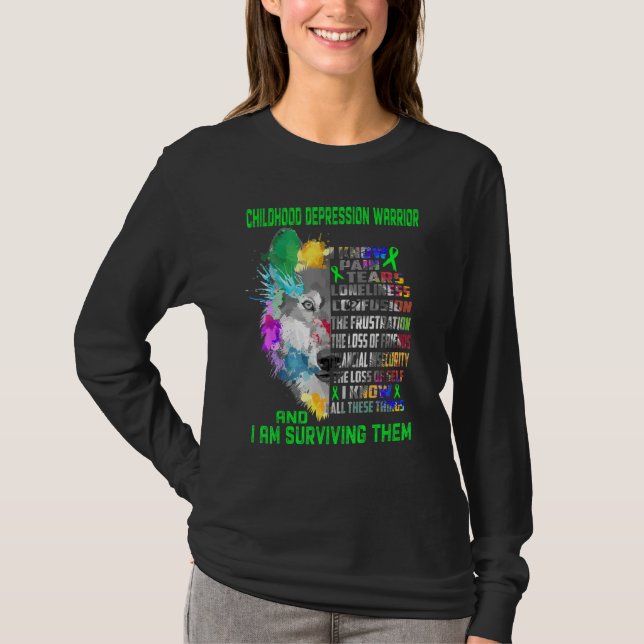 Camiseta Childhood Depression I Know All Things And I Survi (Frente)