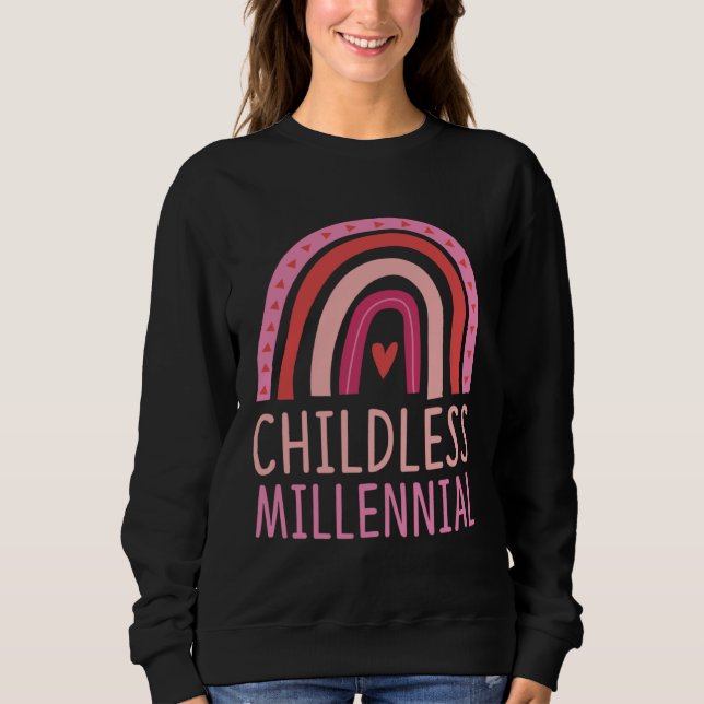 Camiseta Childless Millennial Trendy Bohemian Rainbow Boho  (Frente)