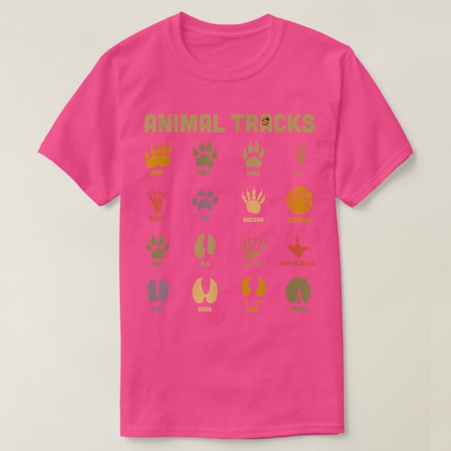 Camiseta Childrens Kids Wild Animal Tracks Childrens Learni (Frente do Design)