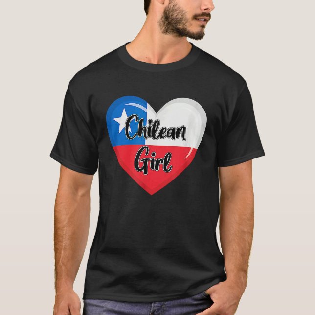 Camiseta Chile Flag  for Women Chilean Girl (Frente)