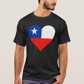 Camiseta Chile Flag Heart Chile Love Chile
