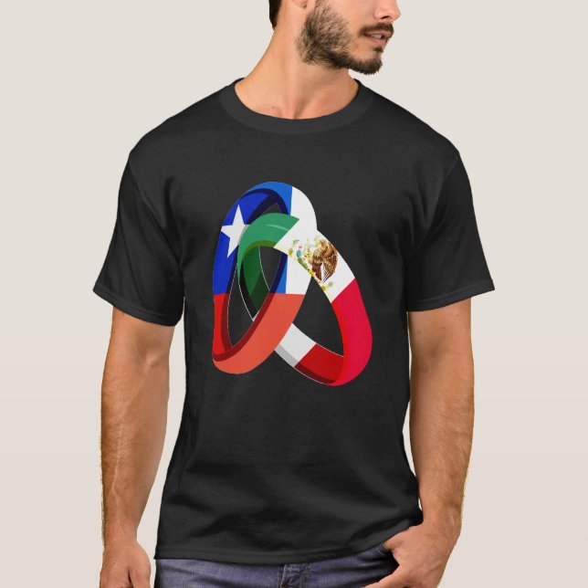 Camiseta Chile Flag Mexico Grown Ring Marriage Wedding (Frente)