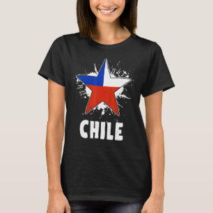 Camiseta Chile Flag Vintage Patriotic Chileno Orgulho Chile